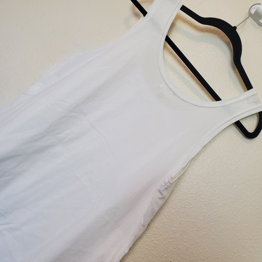 J. Crew Womens White 100% Cotton Scoop Neck Tank Dress Size Large Layering Basic - Picture 6 of 16
